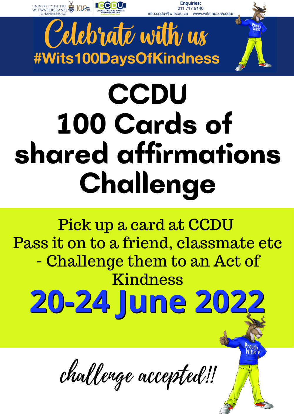100 Cards of Affirmation Poster 2022